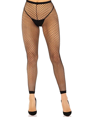 Leg Avenue Industrial Net footless tights - Black O/S