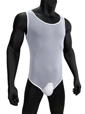 Mens Bodysuit White-L