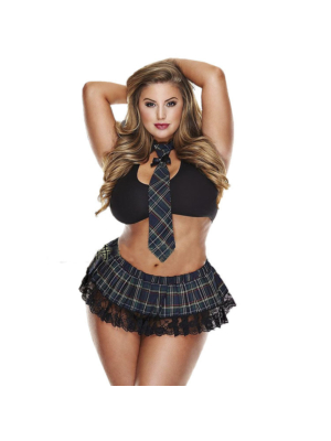 Sexy Student Uniform Green XL