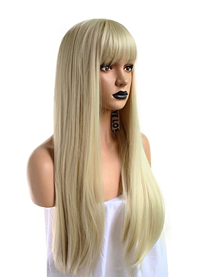 Wig with Bangs Blonde 