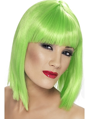 Neon Glam Wig Green