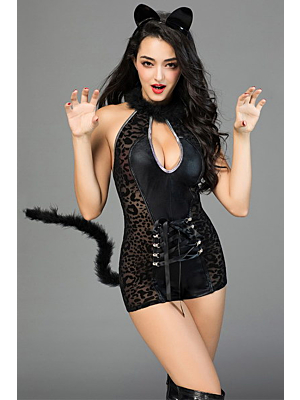 Sexy Feline Costume - OS
