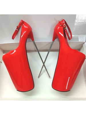 Women's High Heels 30 cm Extreme High Heels Platform Boots Stiletto Red-41