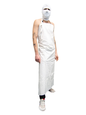 Mister B - Rubber suits PVC Butchers Apron White