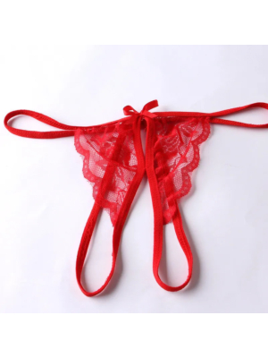 Sexy Lace Thong Red