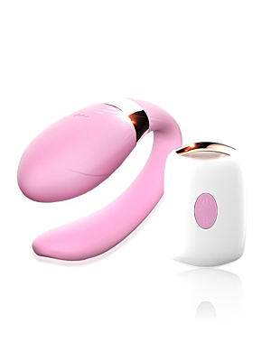 Couple Stimulator V-Vibe Pink USB 7 Function / Remote
