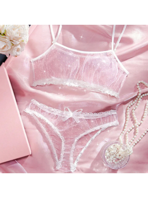 Sexy Lingerie Set Pink-XL
