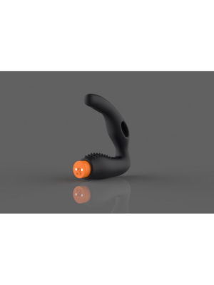 Jupiter Prostate Stimulator 7 Vibration Modes Silicone Black/Orange