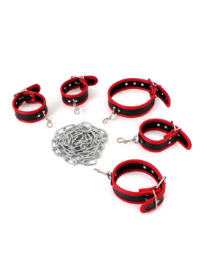 Kiotos Budget Body Restraints Set Black & Red