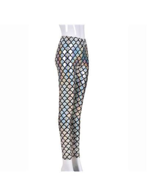 XL silver scale leggings
