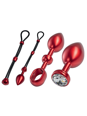MALESATION Alu-Cock-Grip Set groß, rot Large