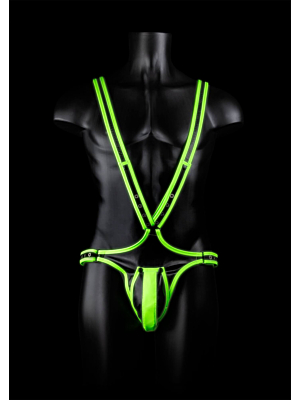 Ouch! Full Body Harness - Glow in the Dark (L/XL)