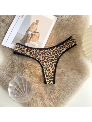 Leopard Print Low Waist Underwear-S