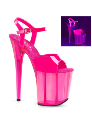 Pleaser Ankle Strap Sandal- Platform 20cm Flamingo-809UVT-37