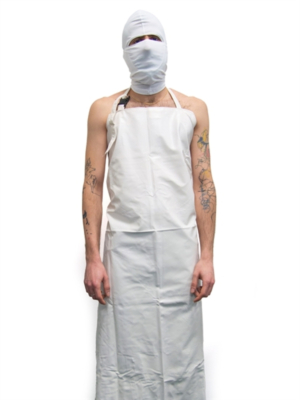 PVC Butchers Apron White OS