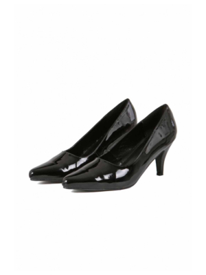 Black patent stilettos with Leather insole-42