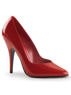 Sexy Pleaser high heels stiletto pumps v-cut red patent-EU 42