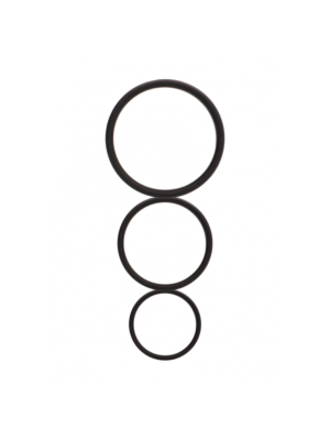 Flat Cock Ring Set  - Black