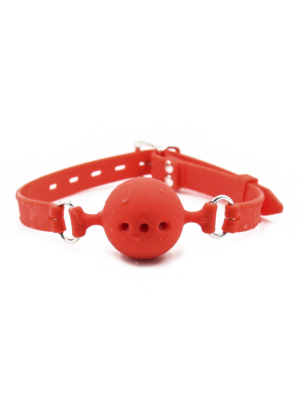 Silicone Breathable Ball Gag Red S
