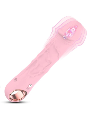 Velvety Pink Vibe – Elegant Dildo with Vibration Modes