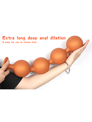 Anus Butt Plug with Suction Golden XXXL - 45x9cm