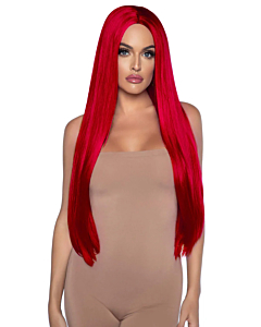 Leg Avenue Long straight center part wig - Red